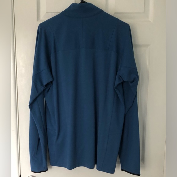 Gapfit Athletic Mens Long Sleeve Pullover Blue Zip Up Pullover SZ M - Picture 2 of 5